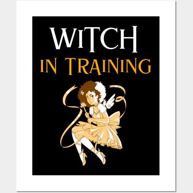 Witch in Training, Cute Girly Graphic Wall Art by MzM2U